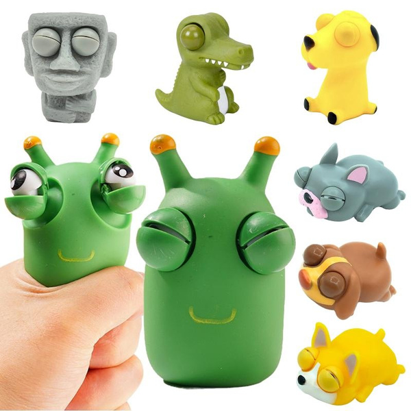 Funny Eyeball Burst Squeeze Toy Green Eye Caterpillar Pinch Toys Adult ...