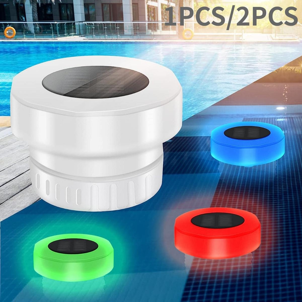 Dulsaera Solar Pool Chlorine Floater With Colorful Light, Anti