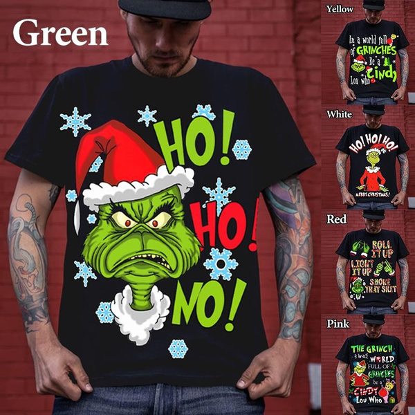 【SATIIIZ】Grinch short sleeve t-shirt Grinch Shirt Mens