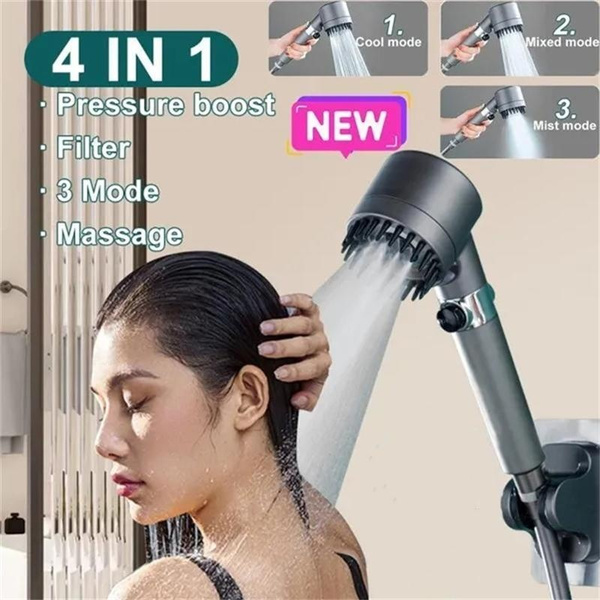 NEW 3 Modes Shower Head High Pressure Showerhead Portable Filter ...