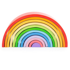 Wooden, rainbow, Toy, babykid