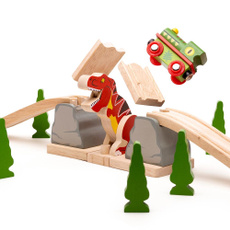 Dinosaur, Train, Wooden, Toy