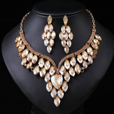 golden, sistergift, Chain, earringsjewelryset