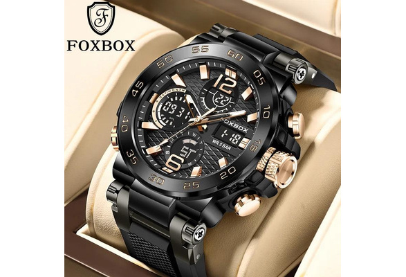 FOXBOX Digital Men Military Watch Waterproof Wrist Watch LED