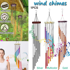 Decor, Outdoor, colorfulwindchime, Bell