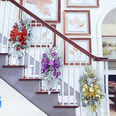 christmasdecorationstairswag, Door, christmaswreath, staircase