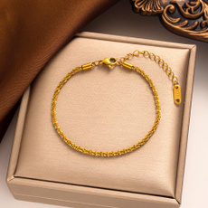 cute, Chain bracelet, gold, Chain