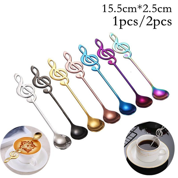 Music Spoon Stainless Steel Spoons Cartoon Coffee Spoons Set Cute ...