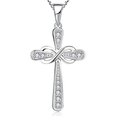 Sterling, Fashion, Infinity, Cross necklace