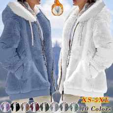 fur coat, Plus Size, Winter, Hoodies