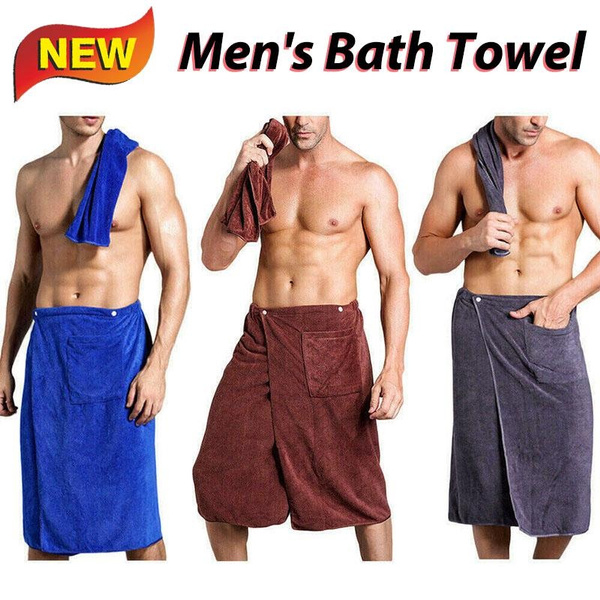 NEW Extra-size Sexy Men's Shower Bath Towel Wrap Sauna Gym Spa Bath ...