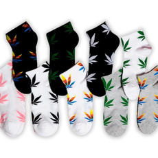 Cotton Socks, leaf, unisex, Socks