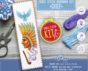 embroiderykit, countedcrossstitch, Bookmarks, americanindian