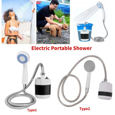batterypoweredshower, showerpump, camping, electricshower