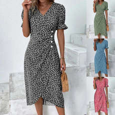 Summer, Fashion, irregulardres, waistup