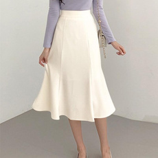 fishtailskirt, cocktailskirt, summer skirt, casuallooseskirt