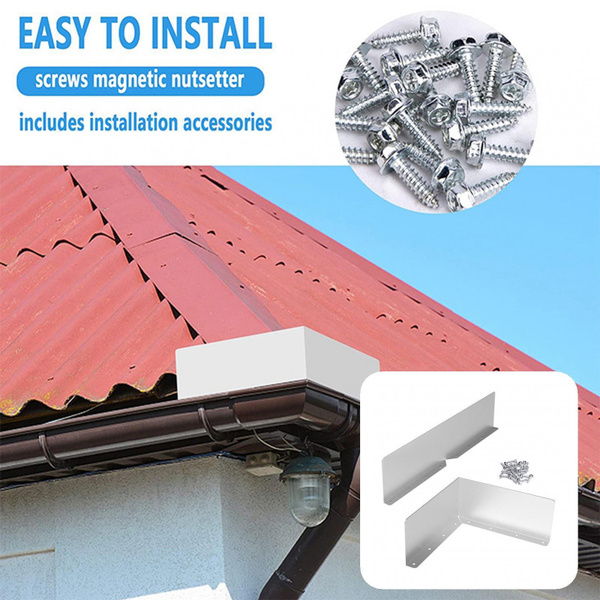 Straight Rain Diverter Gutter Splash Guard Easy Install Gutter Valley