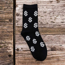 Funny, Cotton Socks, Money, Men