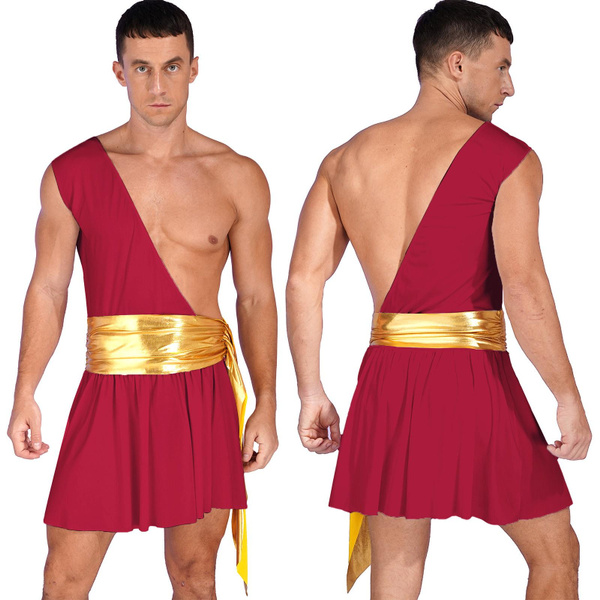 Mens Ancient Greek God Halloween Cosplay Costume Role Play Medieval ...