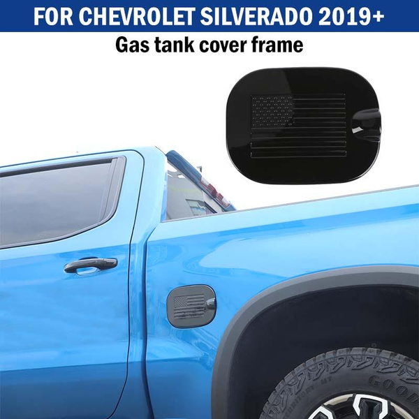 Car Fuel Gas Tank Cover Trim Oil Door Tank Protector Decoration Sticker for Chevrolet Silverado
