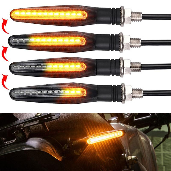 Motorcycle Turn Signals Light 12 SMD LED Daytime Running Light Brake