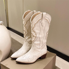 ankle boots, midcalfboot, Leather Boots, Cowboy