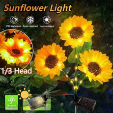Exterior, solargardenlight, Garden, Sunflowers