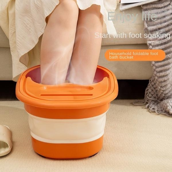 1 Pc Foldable Foot Bath Bucket Massage Foot Wash Basin Home Laundry Tub
