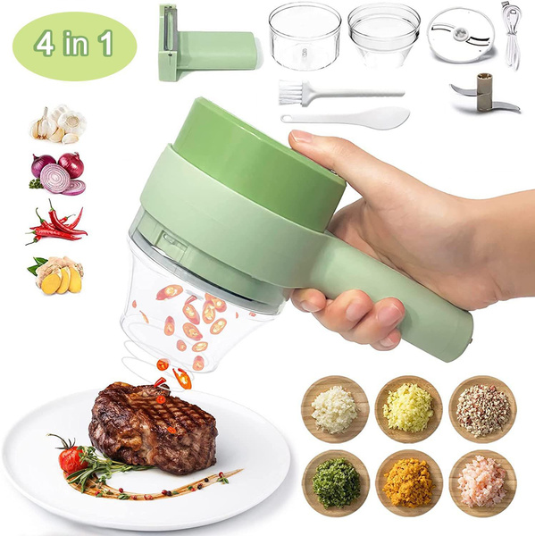 Electric Garlic Slicer Portable Pepper Onion Meat Chopper Mini