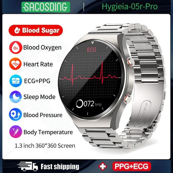 SACOSDING Hygieia-05r-Pro 2023 Healthy Blood Sugar Smart Watch Men ECG ...