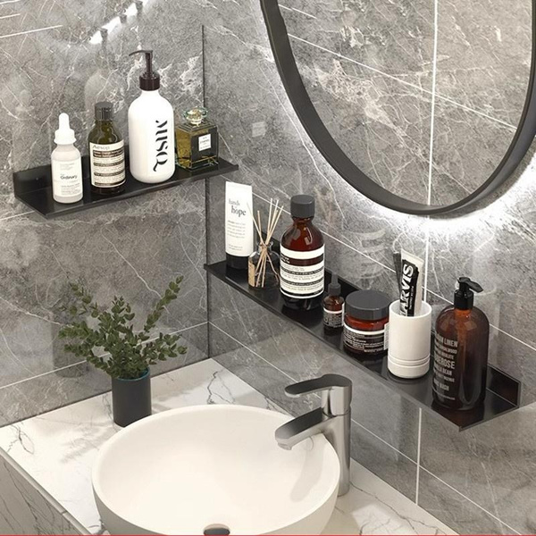Self Adhesive Wall Shelf/Bathroom Makeup Wall Organizer/Wall décor/No ...