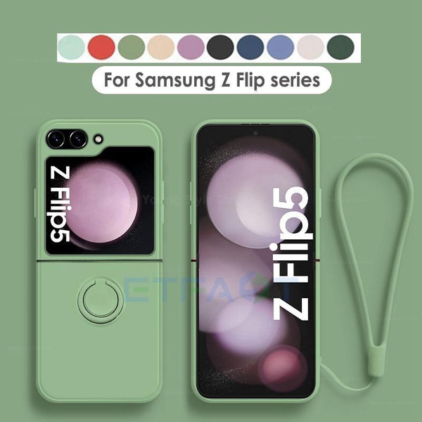 For Samsung Galaxy Z Flip 5 Case Soft Silicone Cover For Samsung