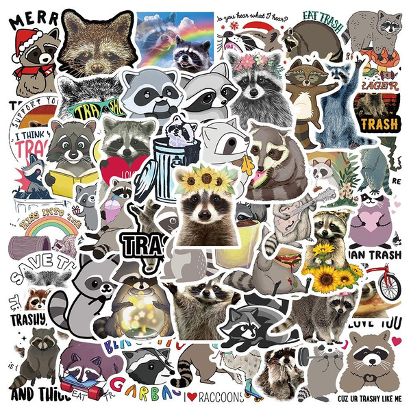 10/50pcs New cartoon raccoon stickers waterproof DIY graffiti stickers ...