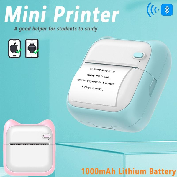 Mini Printer Portable Printer Thermal Printing Sticker Wireless Inkless  Pocket Printer Self-adhesive Label Printer