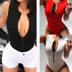 Body, Summer, stylishbodycon, zipperbodysuit