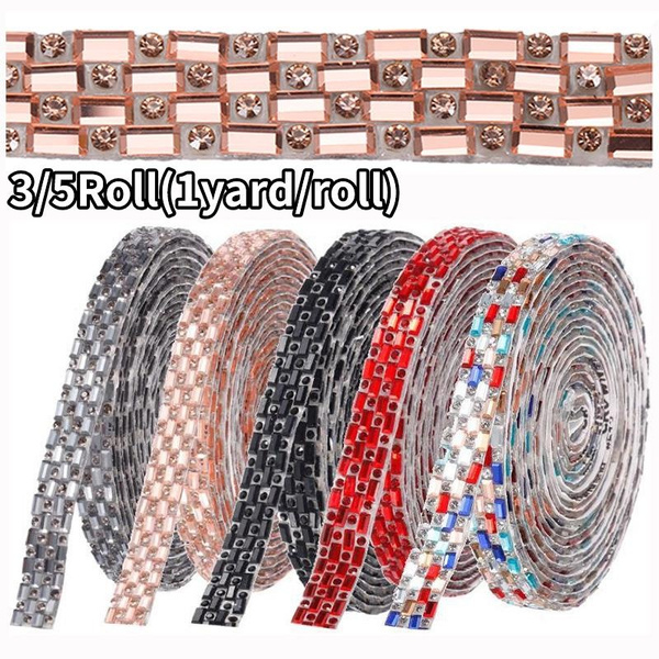 3/5Roll (3 or 5 Yards/Roll )Self-adhesive Crystal Rhinestone Diamonds ...