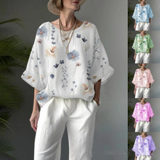 blouse, Summer, Plus size top, Floral