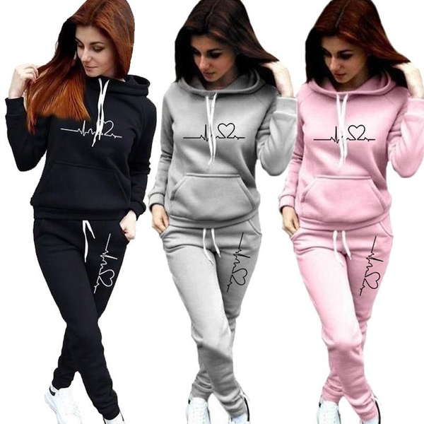 Autumn And Winter Womens Tracksuits Fashion Sets Outfits Jogging Suits  Sports Wear Fashion Hoodie Set Trending Track suits Hoodie+Sweatpants 2 pcs