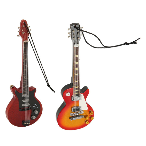 Miniature Electric Guitar Model, Lifelike Wood Miniature Guitar Model