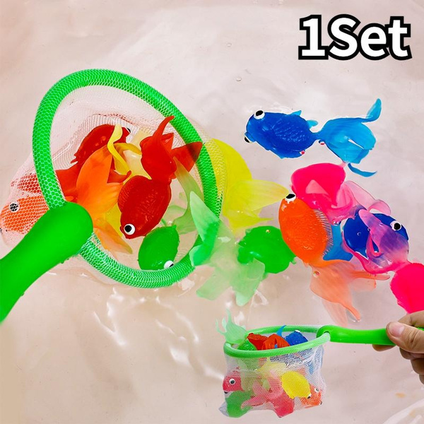 1Set Children's Simulation Rubber Fish Water Play Games Toys for