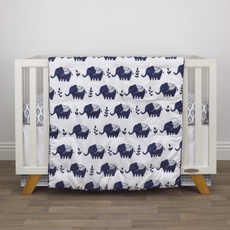 Blues, white, Bedding, Elephant