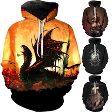 3D hoodies, printhoodie, Fashion, monsterhunterhoodie