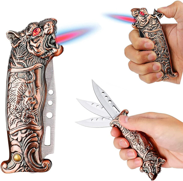 Jet Torch Lighter ,Unique Knife Design ,Windproof Tiger Lighters ,Jet ...