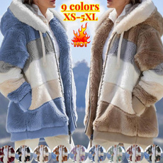 autumnwinter, Plus Size, fur, womenwarmcoat
