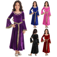 kids, gowns, velvet, Medieval