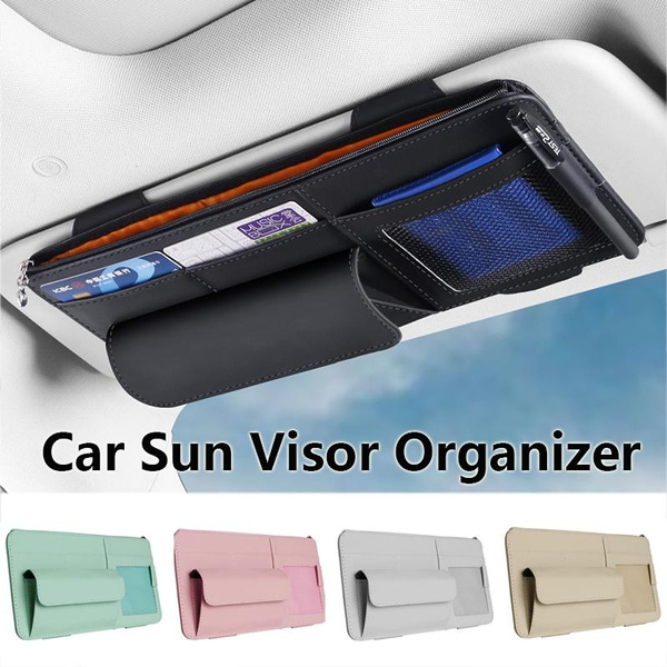 Car Sun Visor Organizer Auto Car Visor Pocket and Interior Accessories Car Truck Visor Storage
