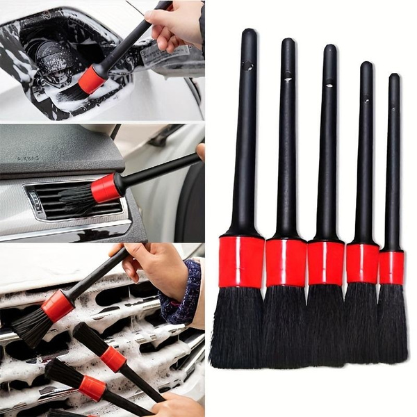 Detailing Brush Set -5 Different Sizes Mixed Fiber Plastic Handle ...