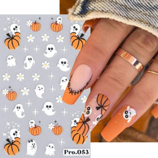 pumpkinnailsilder, art, manicure, manicuredecoration