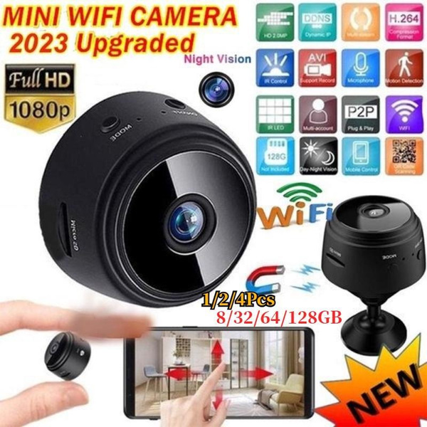 1/2/4Pcs Upgraded Best 8K Camera Mini WiFi Spy Camera 8/32/64/128GB ...