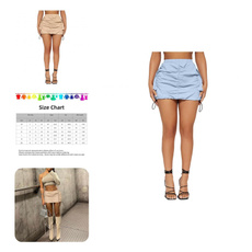 Summer, femalehighwaistskirt, Shorts, versatilepleatedskirt